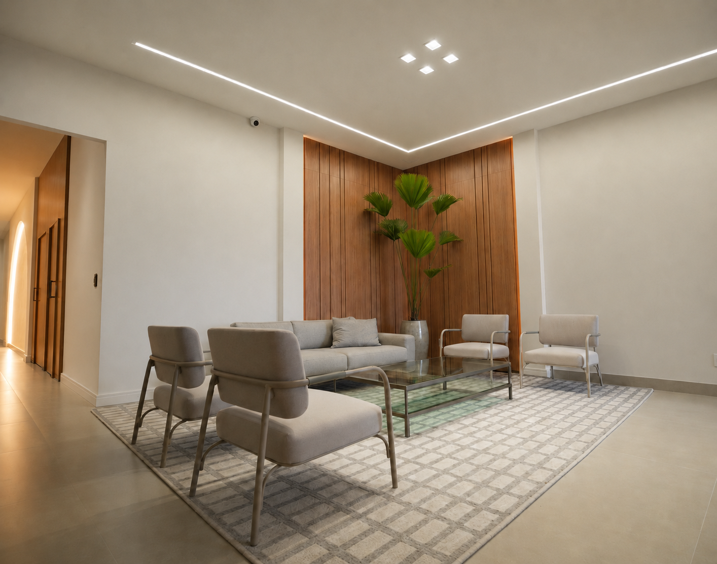 Recepção do Instituto Vilela Prates — ambiente acolhedor e elegante